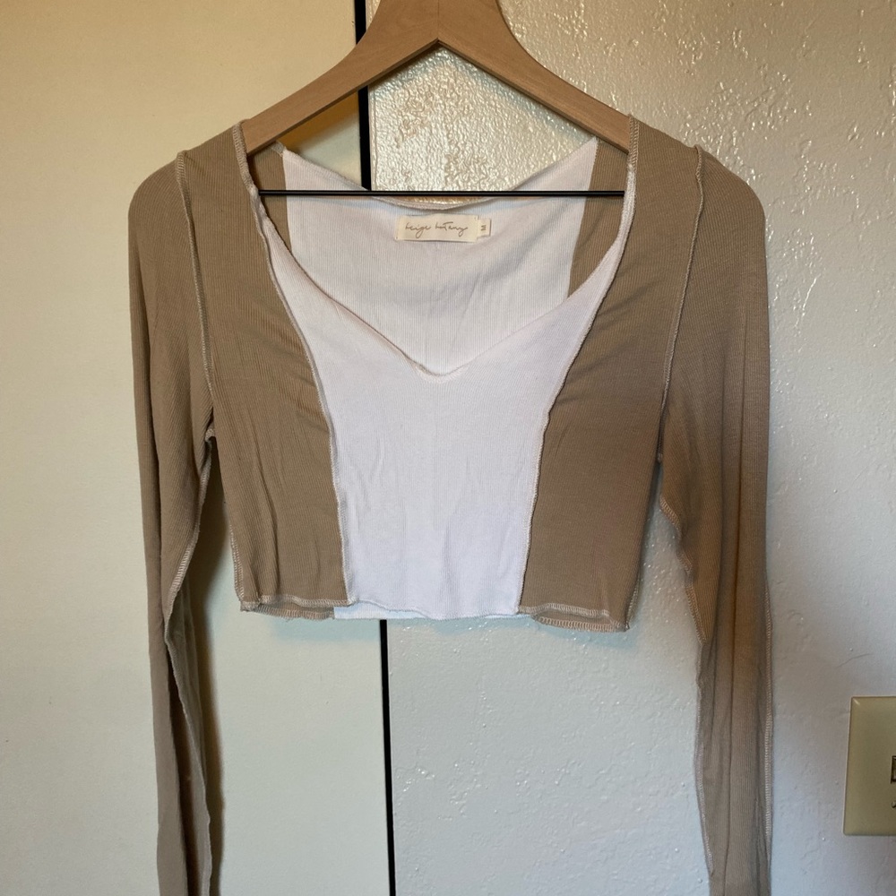 Long sleeve cropped shirt